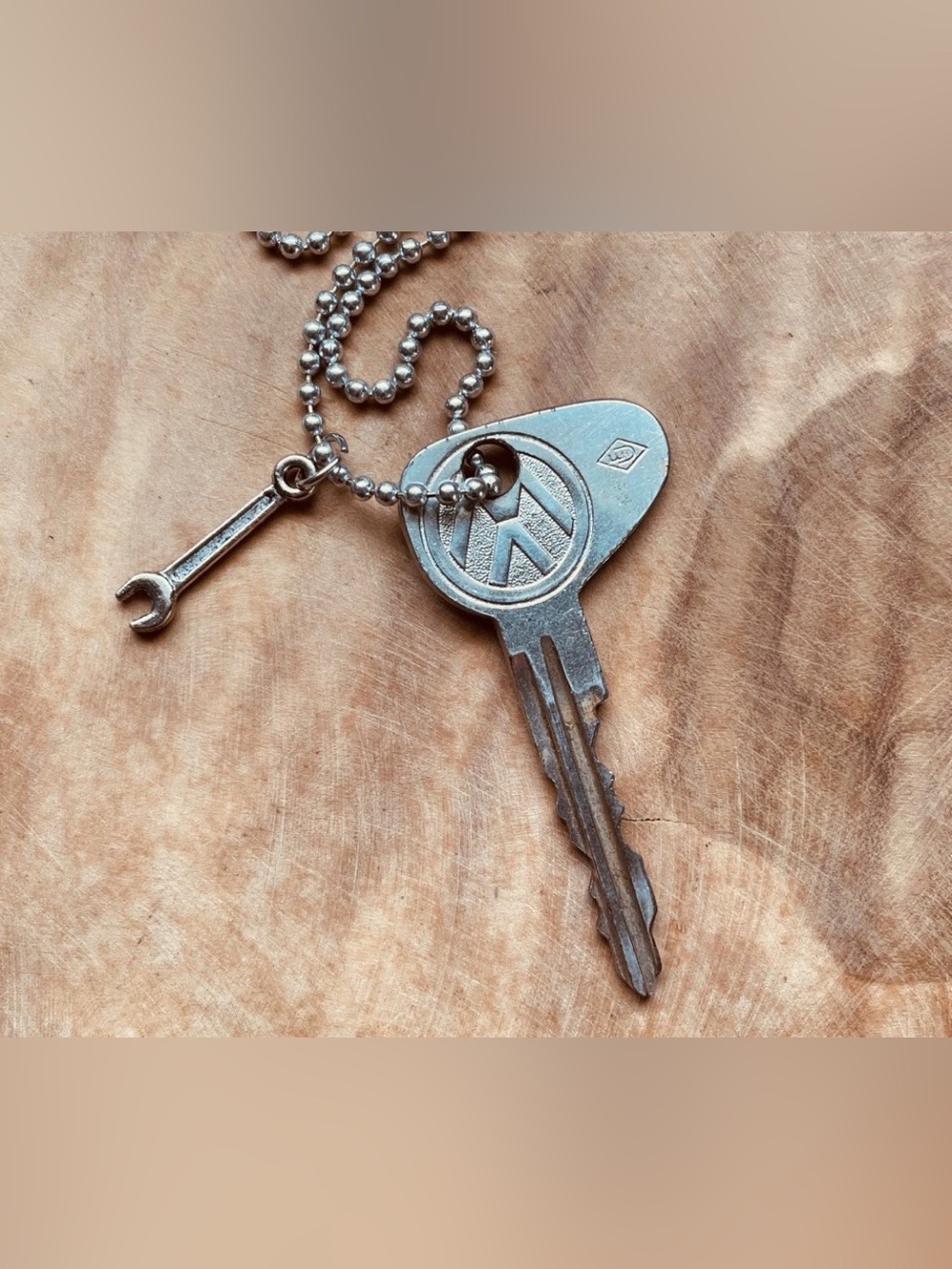 Authentic Vintage VW key necklace Volkswagen keychain beetle bus